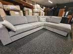 Hoekbank - Lichtgrijs, Huis en Inrichting, 125 cm of meer, 125 cm of meer, Zo goed als nieuw, Info@homefriesland.nl