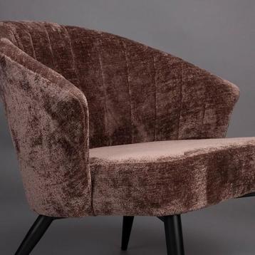 fauteuil Dutchbone Georgia (nieuw!) velvet aubergine kleur beschikbaar voor biedingen