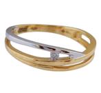 Prachtige 18 karaat Gouden Damesring Ring met Diamant, Sieraden, Tassen en Uiterlijk, Ringen, Wit, Nieuw, Ophalen of Verzenden