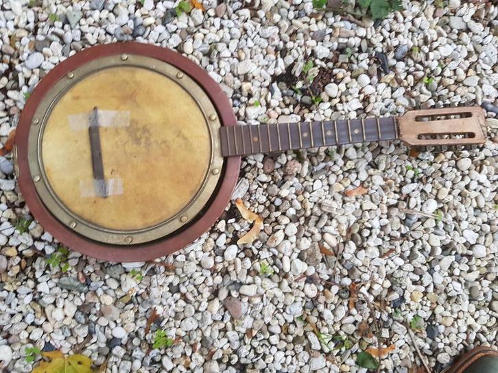 TK VINTAGE TROUBADOUR BANJOLINE VOOR RESTAURATIE, Muziek en Instrumenten, Snaarinstrumenten | Banjo's, Zo goed als nieuw, Ophalen of Verzenden