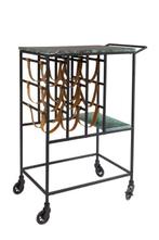 Dutchbone Mil Serving Trolley Wijnkabinet, Huis en Inrichting, Woonaccessoires | Wijnrekken, Ophalen of Verzenden, Gebruikt, Overige materialen