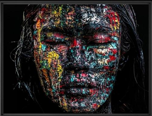 Kunstfoto Kameleon Damien Dufresne, Antiek en Kunst, Kunst | Schilderijen | Abstract, Ophalen of Verzenden