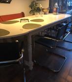 tafel, vintage robuust en groot, Huis en Inrichting, Woonaccessoires | Kandelaars en Kaarsen, Gebruikt, Wit, Hout, Ophalen