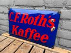 Vintage Emaille Reclamebord C.F. Roth's Kaffee, Ophalen of Verzenden