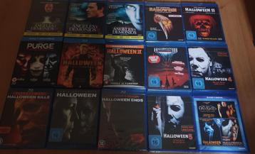 Partij met 87 horror films - o.a. compleet setje Halloween