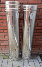 2x ISODUCT RVS Dubbelwandige Kachelpijp & 1 Aanstuitstuk, Ophalen
