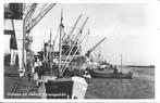 Groeten uit Delfzijl Havengezicht haven scheepvaart coaster, Verzenden, 1940 tot 1960, Gelopen, Groningen
