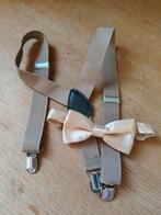 Strikje en bretels jongens, champagne kleur, Kinderen en Baby's, Kindermode-accessoires, Ophalen of Verzenden, Zo goed als nieuw