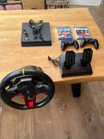 Ps4 slim 500gb + steering wheel beschikbaar voor biedingen