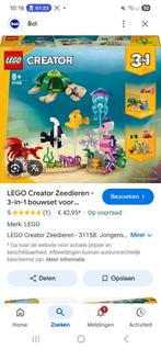 LEGO Creator 3-in-1 Zeedieren - Nieuw!, Ophalen of Verzenden, Nieuw, Complete set, Lego