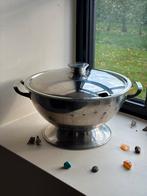Metalen terrine, soepterrine, eten, ijs, drank, feest, kerst, Ophalen of Verzenden, Zo goed als nieuw, Rvs, Overige typen