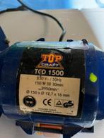 TOP CRAFT TCD 1500 bankslijper – dubbele slijpschijf, Ophalen, Gebruikt, Minder dan 700 watt, Werkbankslijpmachine