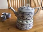 Saks blauwe Theepot met Warmhouder, Ophalen, Overige typen, Zo goed als nieuw, Overige stijlen