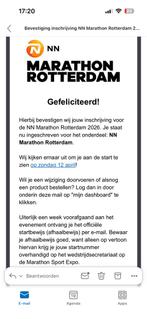 Startbewijs Marathon Rotterdam, Eén persoon