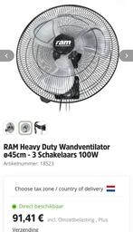 RAM Heavy Duty Wandventilator 45cm - 100W, Ophalen, Nieuw, Overige