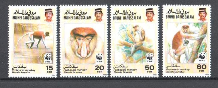 WWF set postzegels van de Neusaap, Postzegels en Munten, Postzegels | Thematische zegels, Postfris, Dier of Natuur, Ophalen of Verzenden