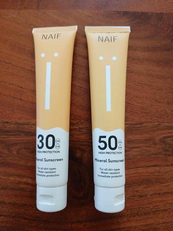 Naif zonnebrand creme factor 30 en 50 - 50ml tubes beschikbaar voor biedingen