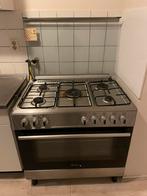 Wiggo WO-E905R(XX) - 90 cm - 5 kookzones - Gasfornuis - Rvs, Ophalen, Hete lucht, 60 cm of meer, Zo goed als nieuw