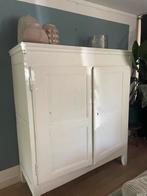 Mooie grote oude brocante kast opgeknapt wit, Huis en Inrichting, Kasten | Overige, Ophalen of Verzenden, Gebruikt