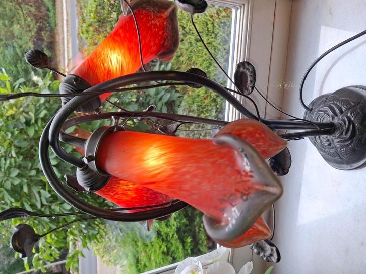 Paté de verre lampenglas Art de France, Antiek en Kunst, Antiek | Lampen, Ophalen of Verzenden