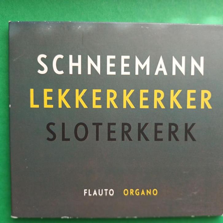 SCHNEEMANN - LEKKERKERKER - SLOTERKERK - FLAUTE ORGANO, Cd's en Dvd's, Cd's | Klassiek, Zo goed als nieuw, Kamermuziek, Barok