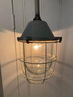 Vintage Industriële Kooilamp, Huis en Inrichting, Ophalen, Gebruikt, Glas, Minder dan 50 cm