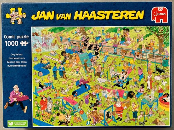 JAN VAN HAASTEREN puzzel HONDENPARCOURS, Hobby en Vrije tijd, Denksport en Puzzels, Zo goed als nieuw, Legpuzzel, 500 t/m 1500 stukjes