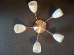 Plafondlamp met 5 kapjes, Ophalen, Gebruikt, Glas