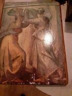 Oude reproductie houten paneel van Michael Dell Angelo, Ophalen of Verzenden