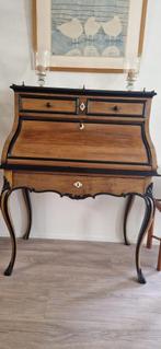 Kleine Willem III secretaire Hollands ca. 1870 in noten, Huis en Inrichting, Kasten | Secretaires, Ophalen, Gebruikt, Antiek