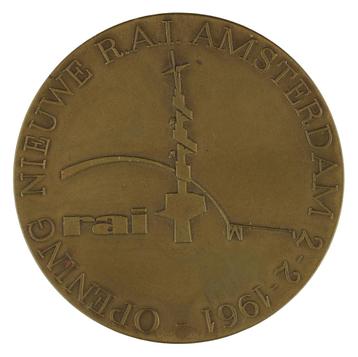 Herman Wetselaar - Penning, 1961 : Opening RAI Amsterdam beschikbaar voor biedingen