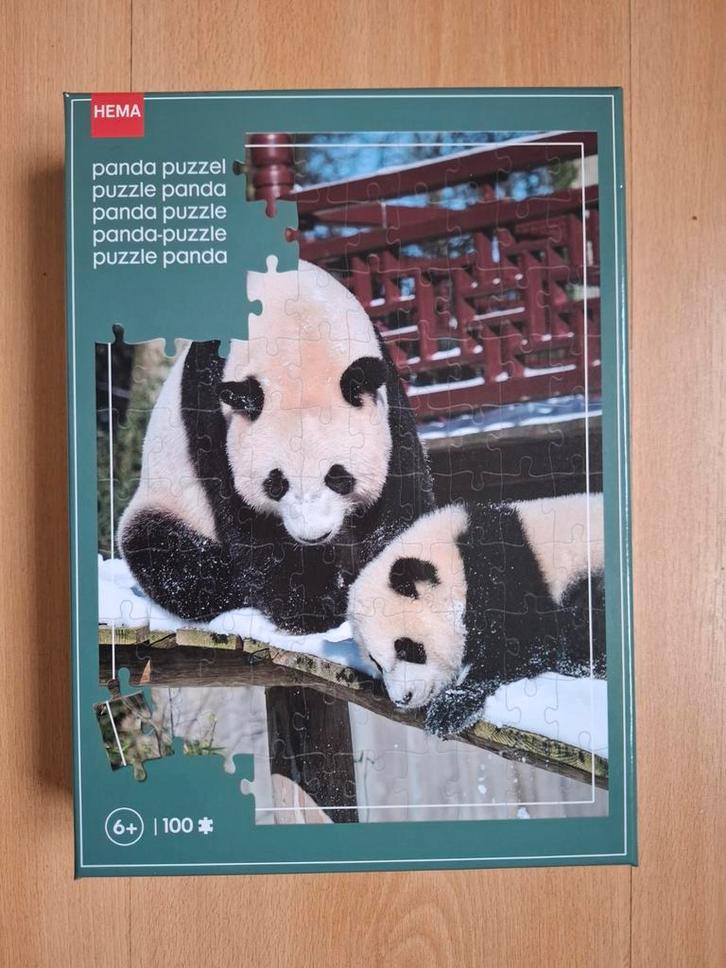 panda puzzel  100 stukjes, Hobby en Vrije tijd, Denksport en Puzzels, Gebruikt, Legpuzzel, Minder dan 500 stukjes, Ophalen of Verzenden