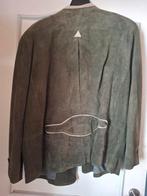 Groene Leren Jas - Maat M, Kleding | Heren, Ophalen, Maat 48/50 (M), Original Leather, Gedragen