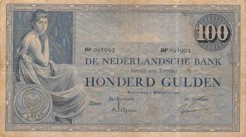 Netherlands 100 Gulden 1928 Vf - Grietje Seel pn 39d.2 beschikbaar voor biedingen