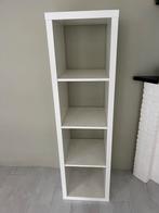 Witte Kallax kast - 4 vakken, Ophalen, Met plank(en), 100 tot 150 cm, Zo goed als nieuw