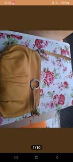 Okerkleurige leren clutch de H.J. de Rooy, Ophalen of Verzenden, Gebruikt, Avondtasje