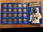 20 stuks shell ruimtevaart penningen/munten op kaart 1969, Nederland, Overige materialen, Ophalen of Verzenden
