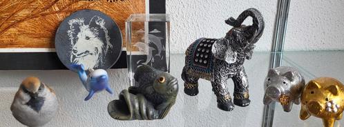 Diverse beeldjes,  olifanten, varkens nijlpaarden, dolfijnen, Verzamelen, Beelden en Beeldjes, Zo goed als nieuw, Dier, Ophalen of Verzenden
