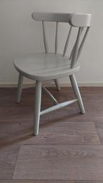 Grijze houten stoel, Huis en Inrichting, Ophalen, Gebruikt, Hout, Eén