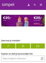 Simpel belsimpel telefoonabonnement ~ €20 korting, Eén persoon, Kortingsbon, Overige typen