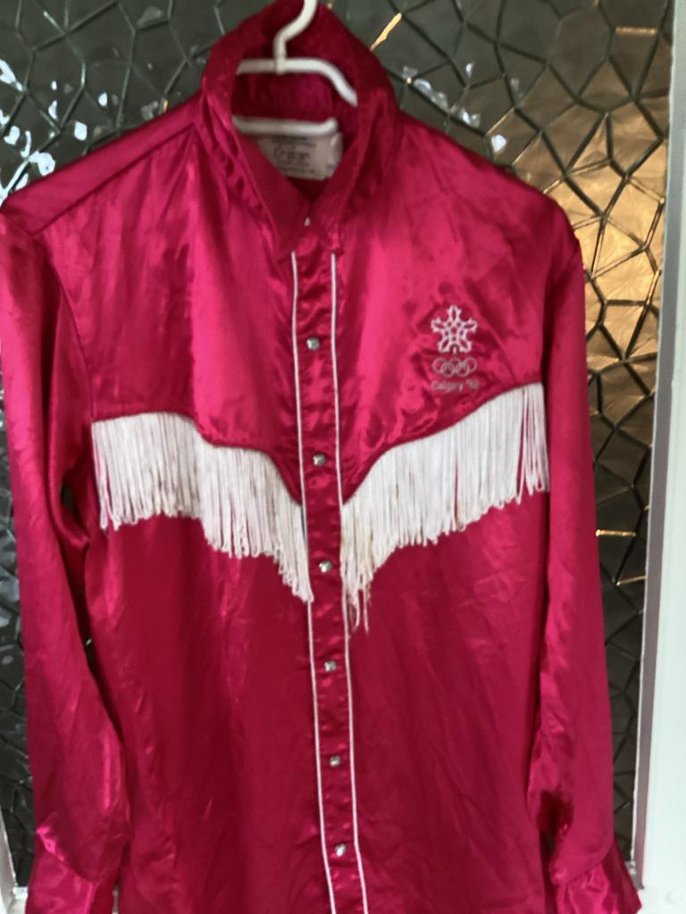 Vintage Calgary '88 Jasje Olympische spelen, Zo goed als nieuw, Jasje, Rood, Ophalen