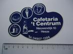 sticker oud Heeze Centrum cafe patat ijs retro, Verzenden, Zo goed als nieuw, Bedrijf of Vereniging