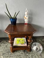 Vintage jaren 70 rotan bijzettafel / salontafel, Ophalen of Verzenden