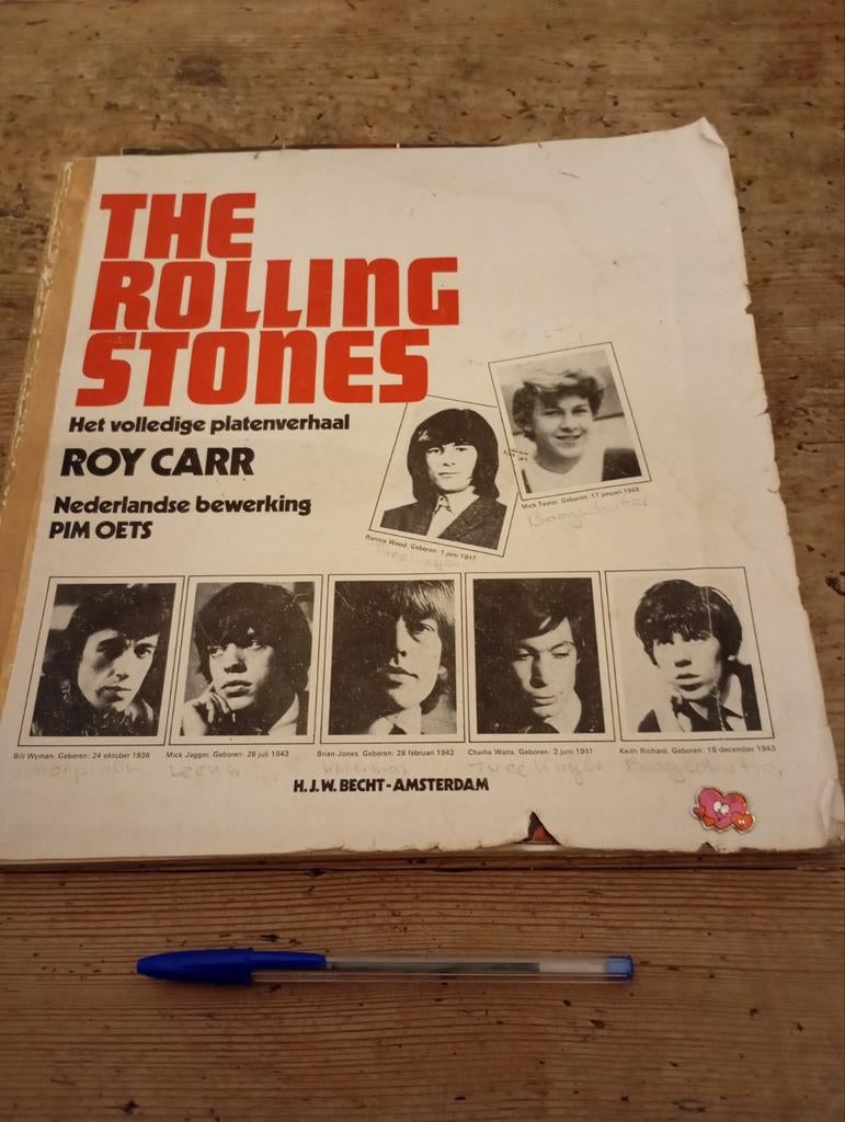 Vintage Rolling Stones Platen verhaal Boek Roy Carr, Verzamelen, Ophalen of Verzenden, Overige typen