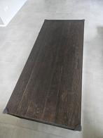 Massief Eiken Salontafel met Stalen Onderstel, Ophalen, 100 tot 150 cm, 50 tot 100 cm, Minder dan 50 cm