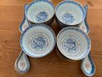 12 Chinese rijst/soepkommen draak/lepels, Antiek en Kunst, Antiek | Porselein, Ophalen