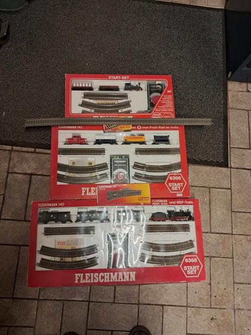 3x fleischmann starterset 6368,6330,6308 en meer., Hobby en Vrije tijd, Modeltreinen | H0, Zo goed als nieuw, Treinset, Gelijkstroom