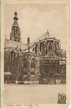 Breda 1929 Markt Groote Kerk, fietsenrek van Poort van Kleef, Verzamelen, Verzenden, 1920 tot 1940, Gelopen, Noord-Brabant