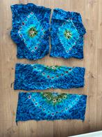 Indonesisch batik blauwe kussenslopen en guling sloop, Ophalen of Verzenden, Zo goed als nieuw, Blauw, Vierkant