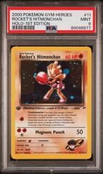 11/132 rocket's hitmonchan 1e psa 9 € 210,00 holo, Ophalen of Verzenden, Zo goed als nieuw, Losse kaart